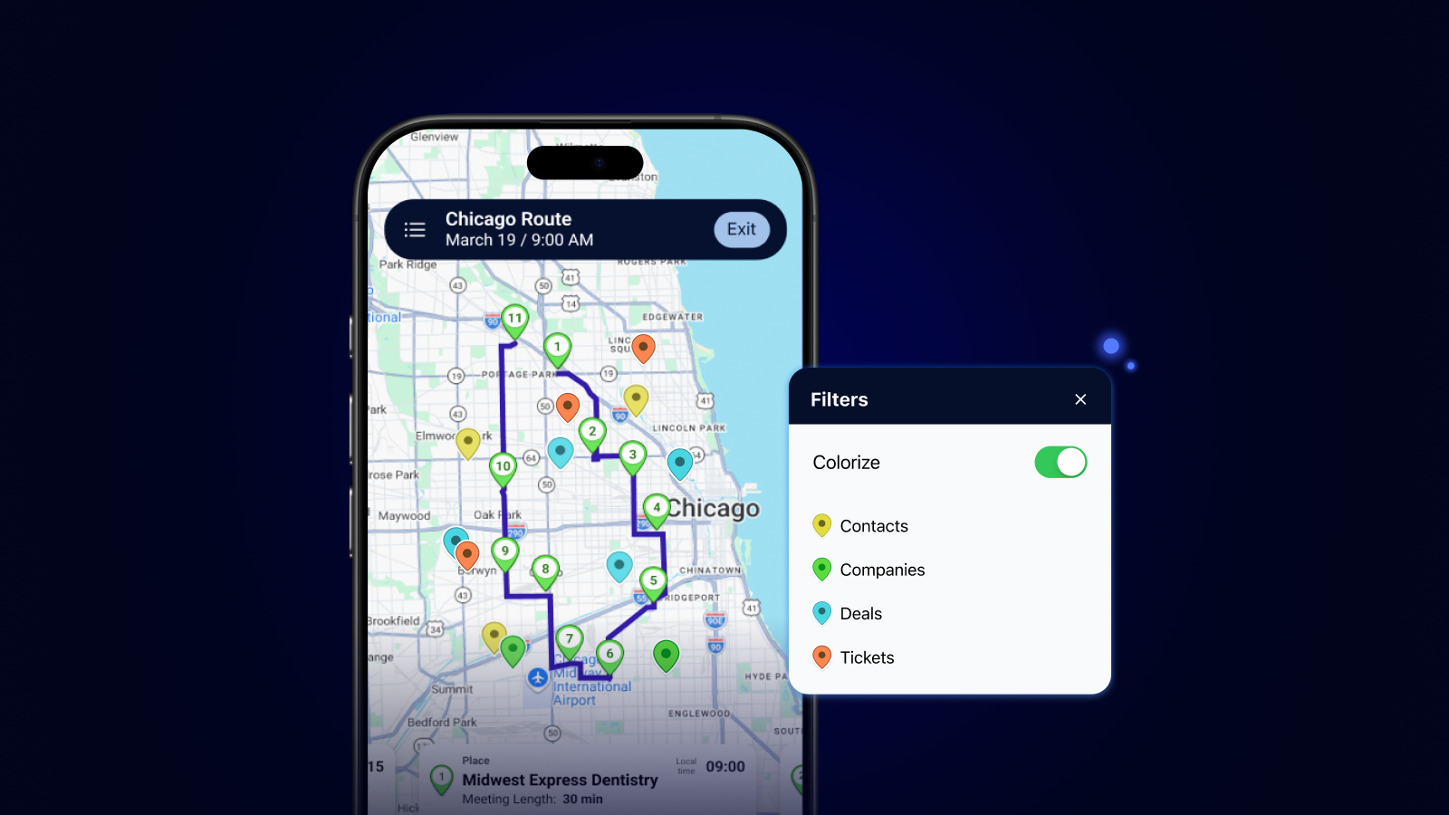 Use Badger's route planner to get the fastest routes to your highest priority HubSpot accounts